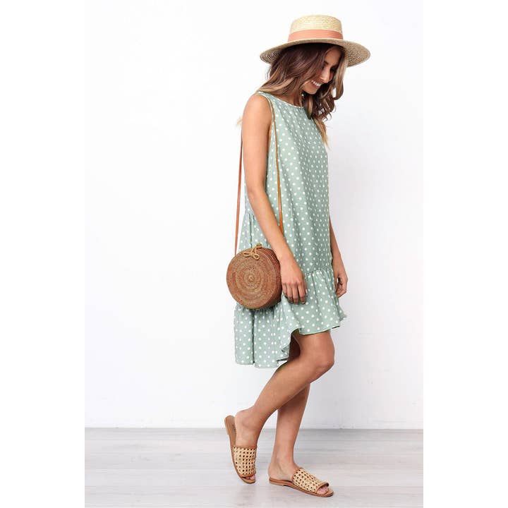 Sharon Tatem Fashion LLC - Wholesale Dress - Women's - Dress Sexy Boho Beach Sundress Women Floral Printed Polka Dot71