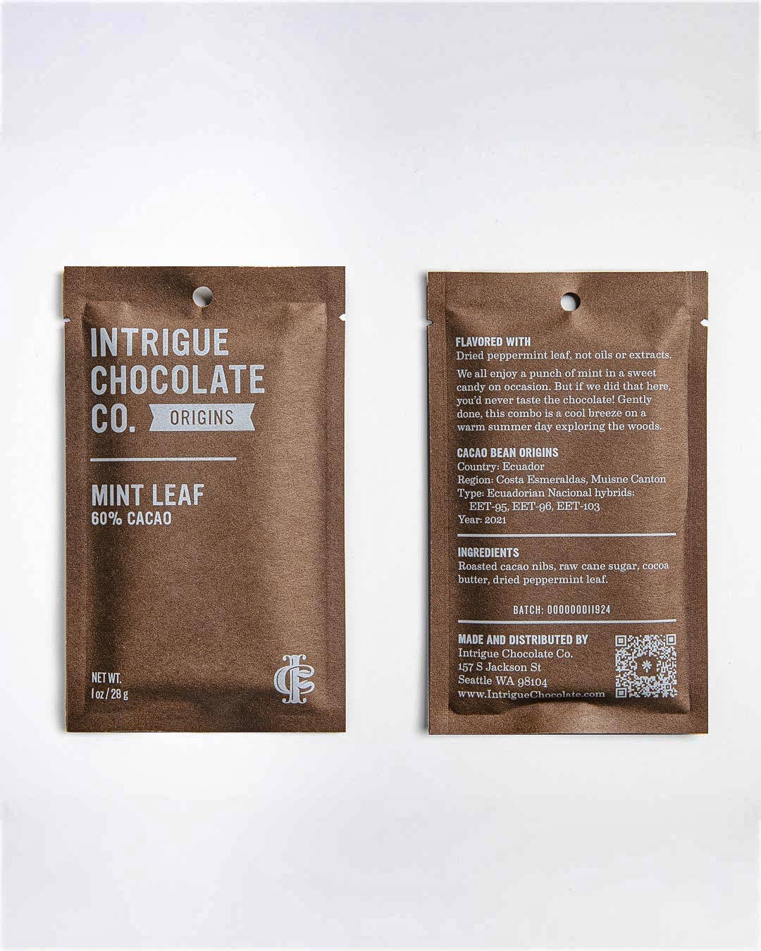 Intrigue Chocolate Co. - Wholesale Chocolate Bar - Mint Leaf1