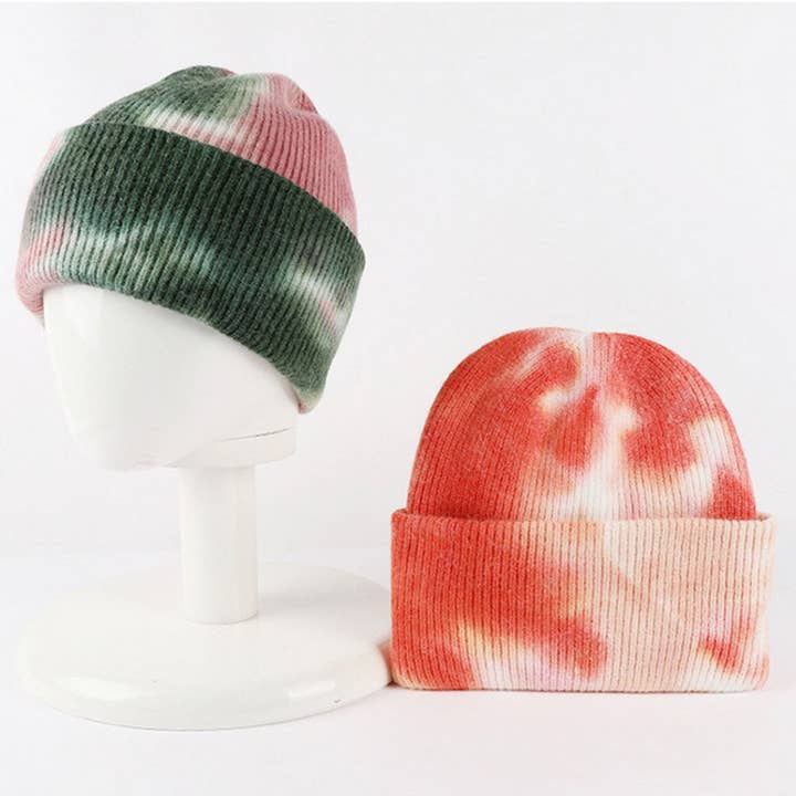 ACCITY - Wholesale Winter Accessory Set - Unisex - NEW WOOL TIE-DYE GLOVES AND HAT TWO-PIECE SET_CWMM2864