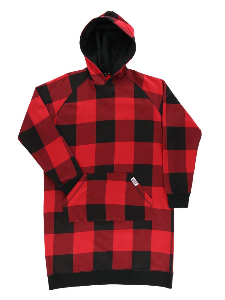 Hoodie de sommeil à carreaux rouges pour la vente par Lazy One
