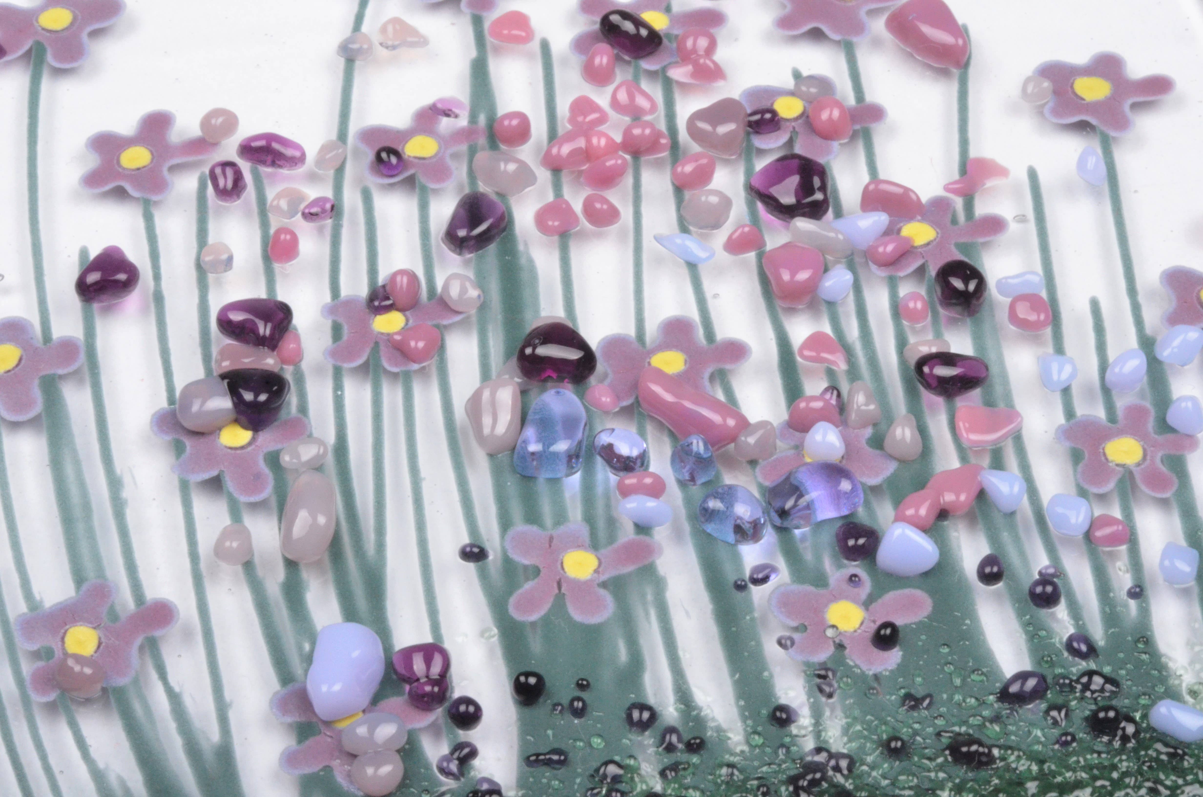 Pam Peters Designs – wholesale Everyday greeting card – Handmade Fused Glass Greeting Card -  Violet Card2