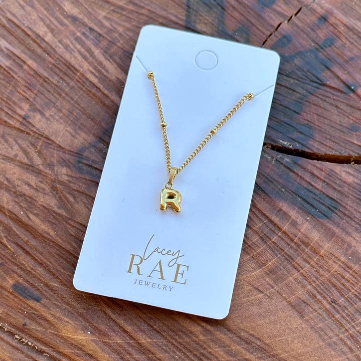 Lacey Rae Jewelry - Wholesale Pendant/Charm Necklace - Bri Bubble Initial Necklace
