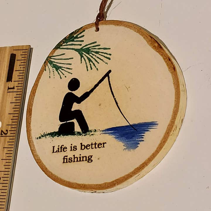 Color Fishing Ornament "Life is better" (Large) for wholesale by Abnormal Creations