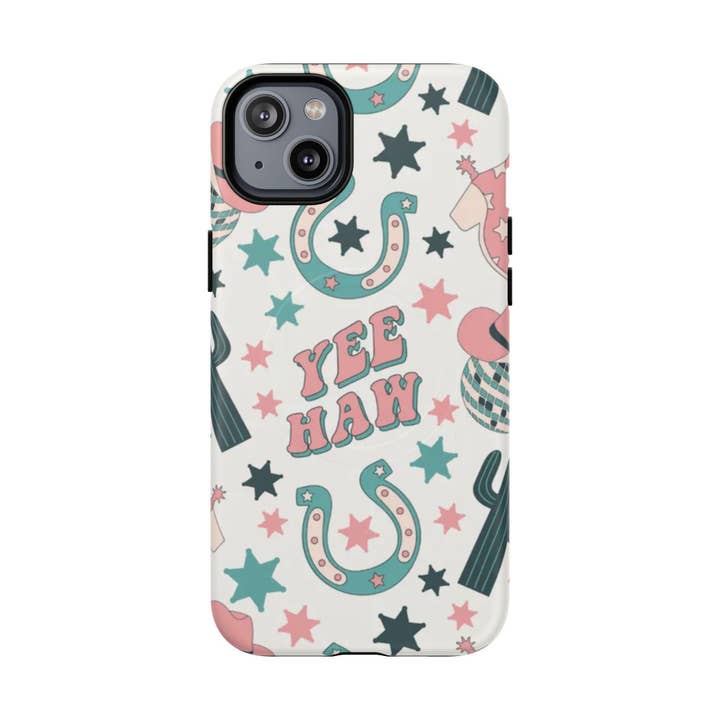 Grassy Creek Designs - Wholesale Phone Case - Women's - Yee Haw Cowgirl Phone Case: Pastel Western Design, Magnetic, Impact-Resistant7
