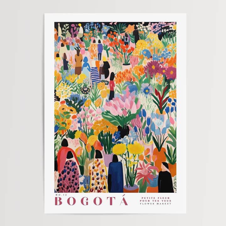 Blumenmarkt-Poster von Bogota für den Großhandel von Enchanted Sights