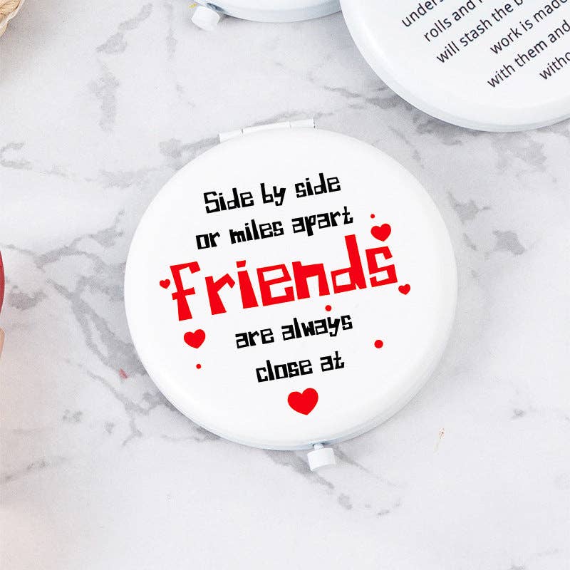 Dipped Shop - Wholesale Compact Mirror - White Letter Mini Portable Makeup Mirror DP25F4118