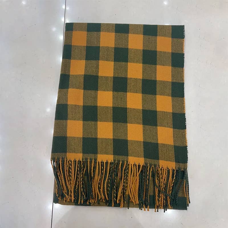 Domoflor s.l - Wholesale Scarf - Women's - Large checkered scarf with fringes 🧣✨0