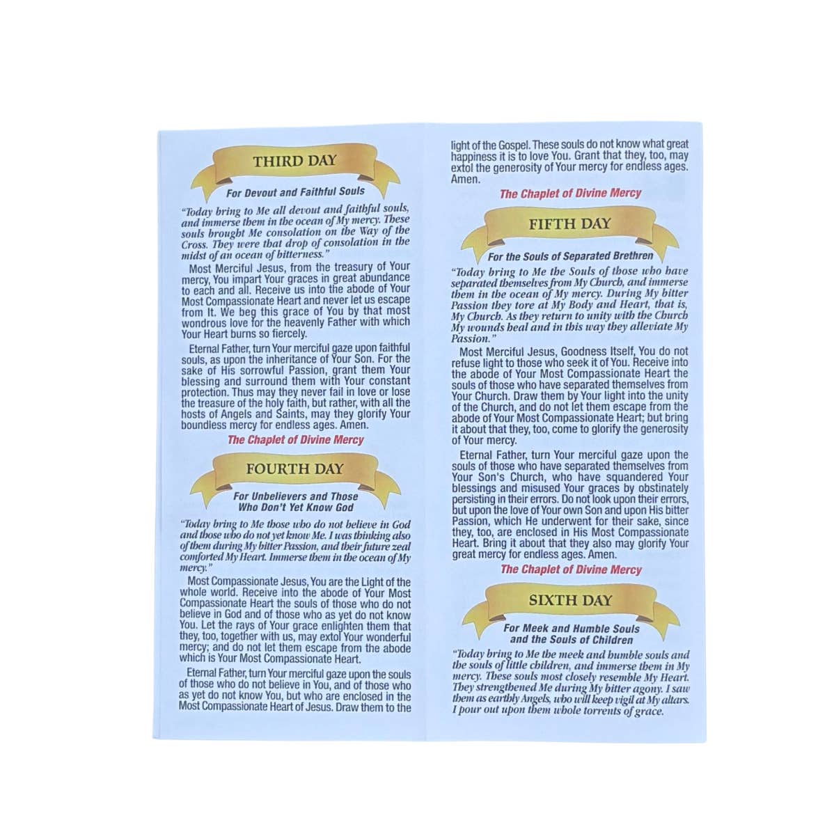 Oremus Mercy - Wholesale Religious Card - Prayer Pamphlet - Novena to The Divine Mercy (25/pk)2