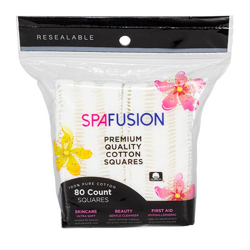 Deluxe Import Trading - Wholesale Cotton Pad - Spa Fusion Cotton Pad Square 80CT0