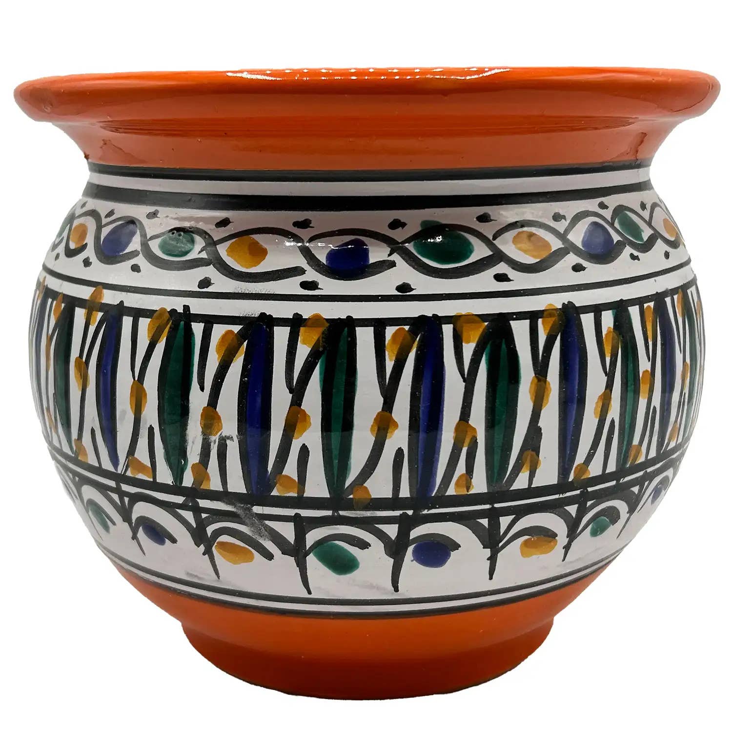 Etnico del Mondo - Wholesale Plant Pot - Berber Ceramic Cachepot Vase - Tunisian Craft #22