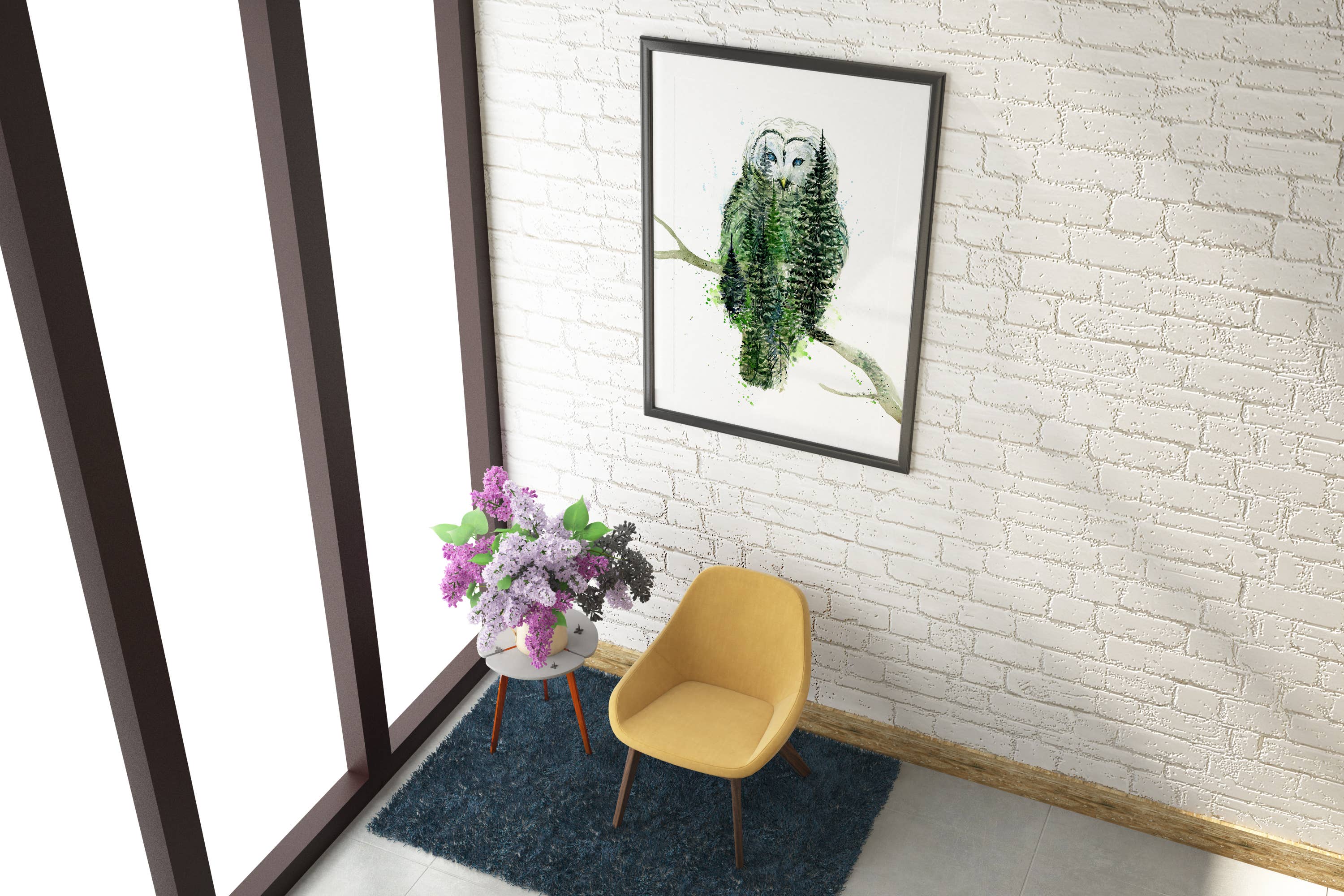 Elena Markelova Arts - Wholesale Art Print - Athena Barred Owl Watercolor Art Print3