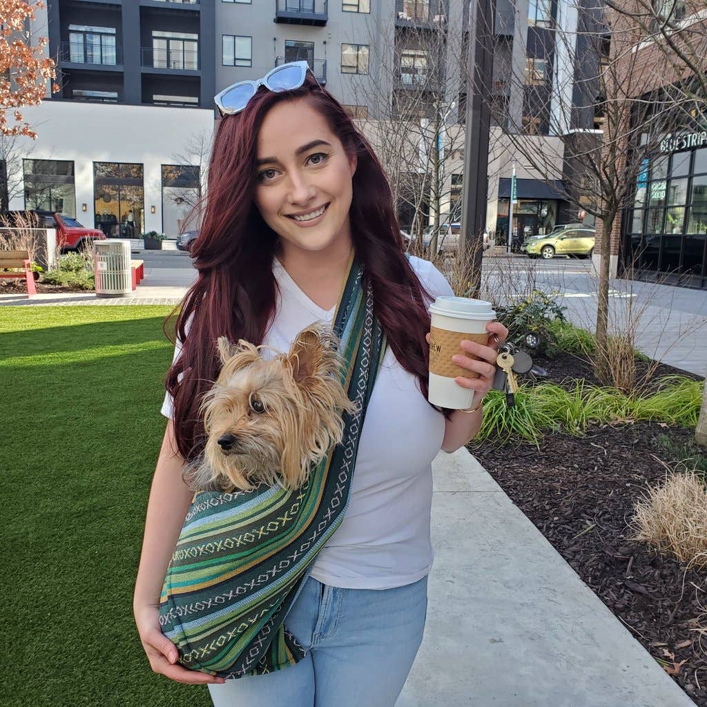 Walking Palm - Wholesale Pet Carrier - Cat/Dog - Dog Sling - Evergreen Woven2