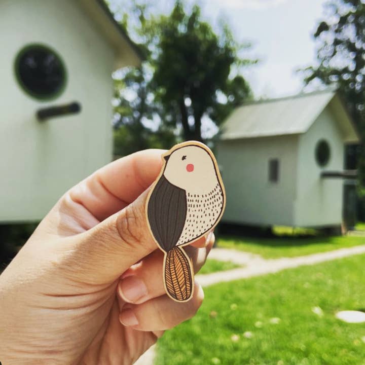 Houten Pin - Birdy Fugl for engroshandel hos Bodesigns