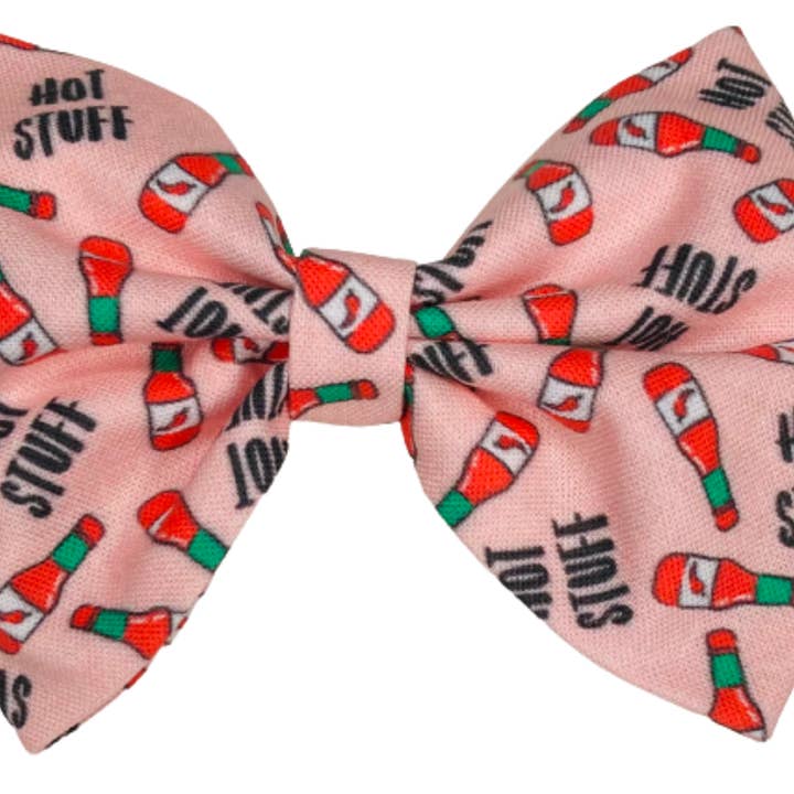 Hot Stuff Dog Bow for wholesale by Cutie Pawtootie