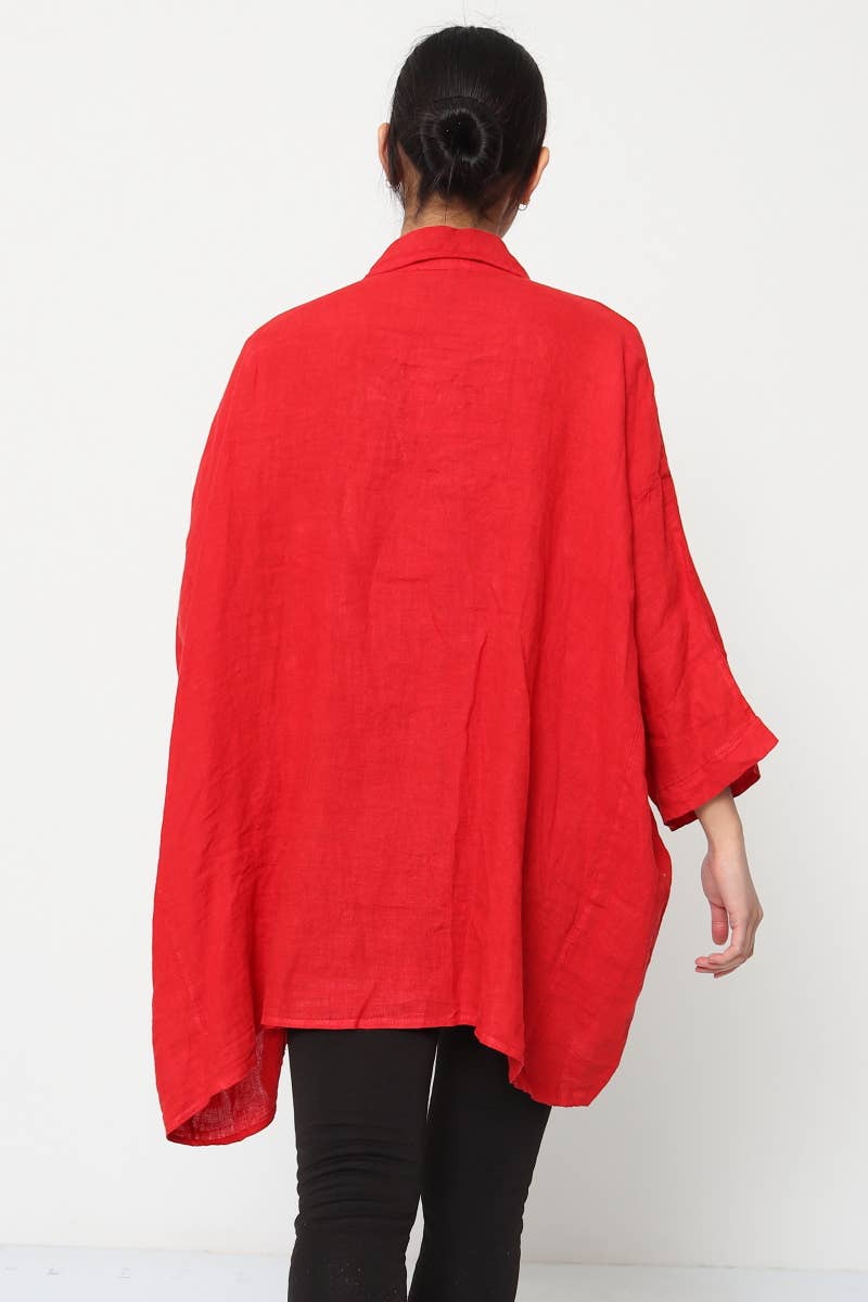 LÉA & LUC - Wholesale Button Down Shirt - Women's - 100% Linen Shirt REF. 2858102