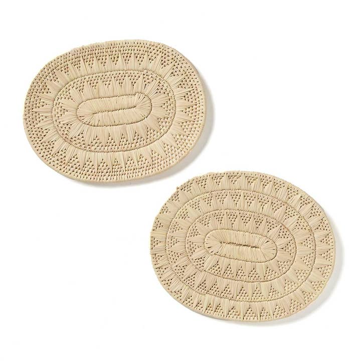 Palm Leaf Chargers - Set of 2 for wholesale by SERRV International