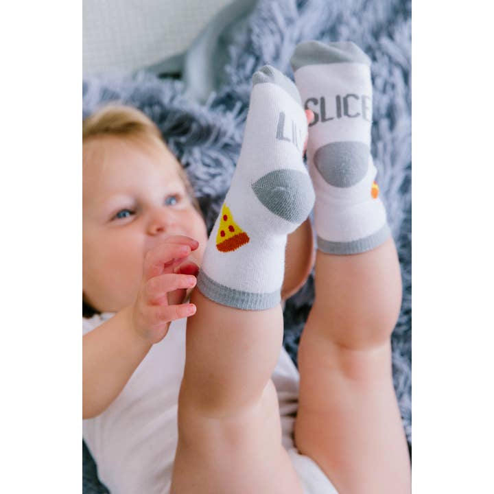 Pearhead - Wholesale Socks - Unisex - Daddy & Me Matching Pizza Sock Set, Father's Day Gift