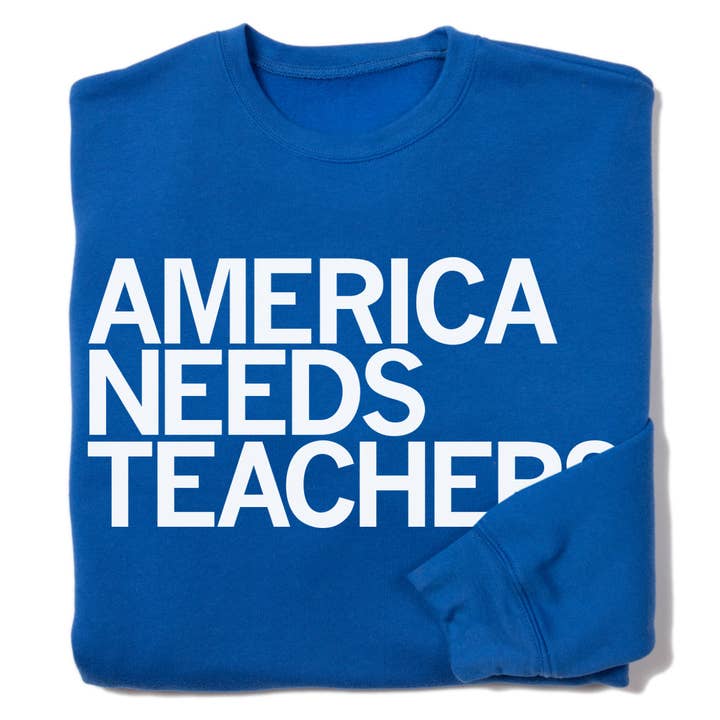 America Needs Teachers Crew Sweatshirt for wholesale by RAYGUN