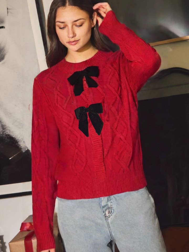 Cárdigan de Punto Cableado con Cuello Redondo para venta al por mayor de Oddi