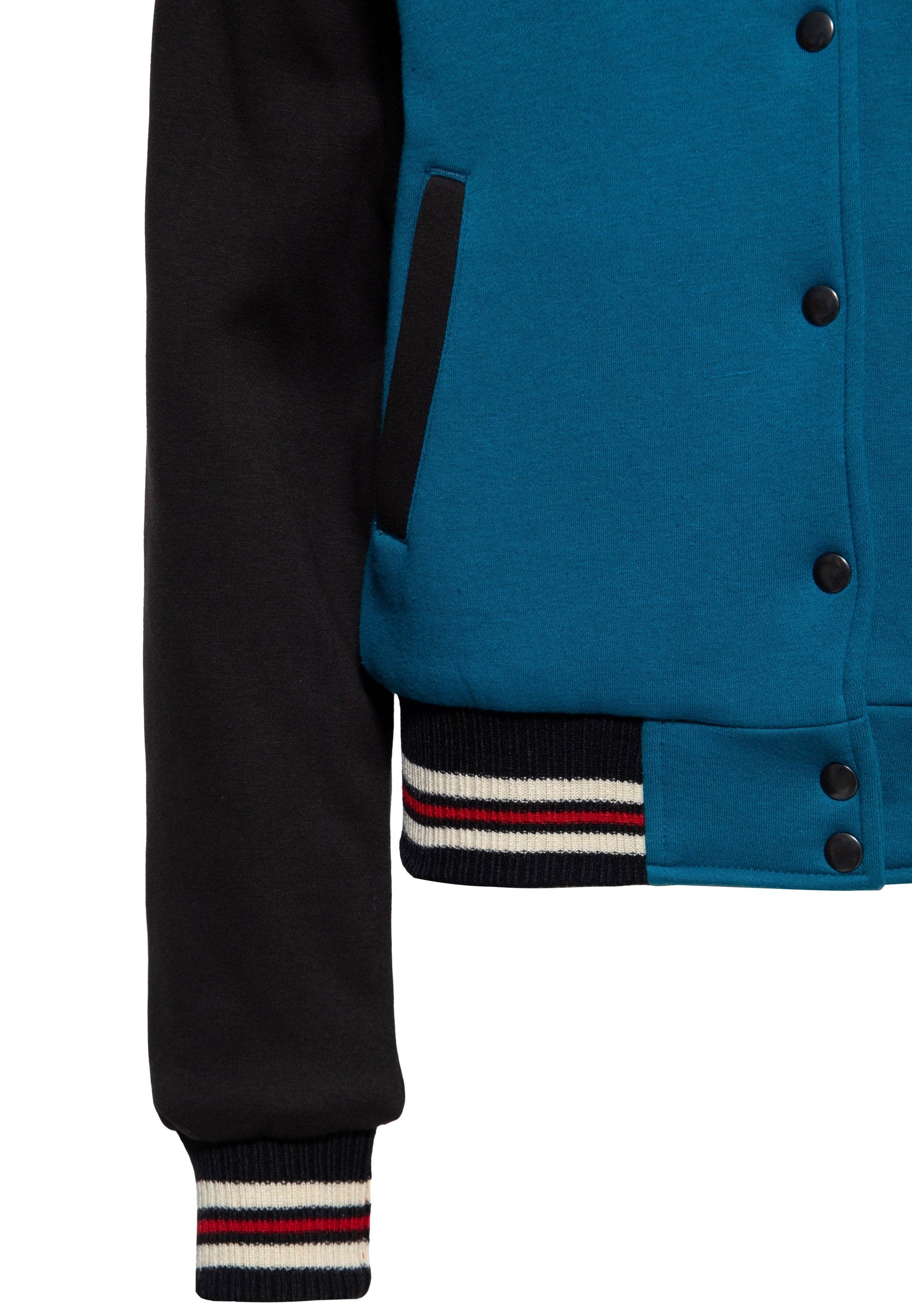 teal College jacket "Rockabilly Kitten" for wholesale on Faire4