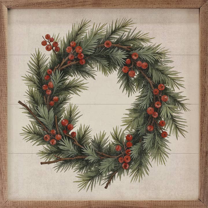 Berry Pine Wreath for wholesale by Kendrick Home