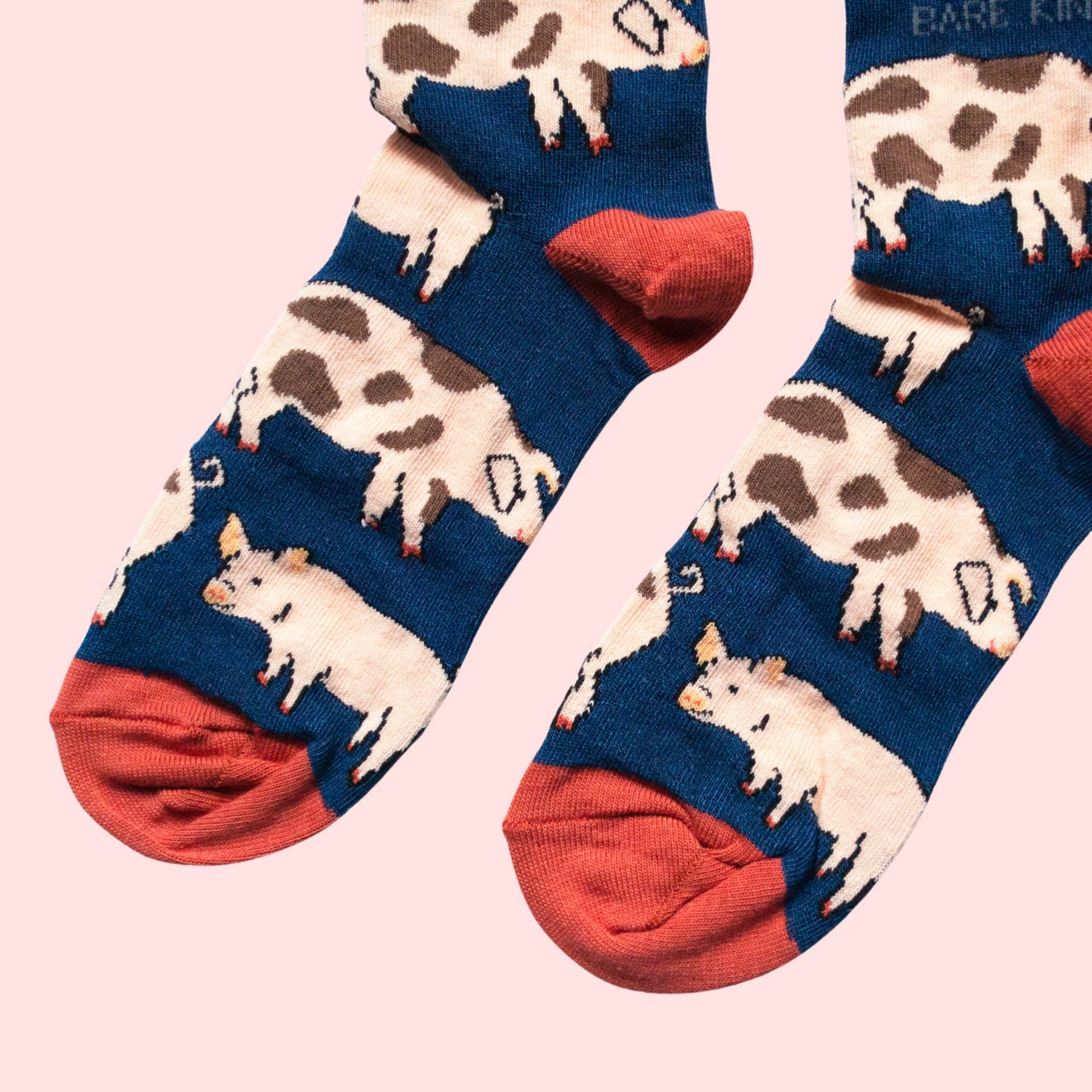 Bare Kind Socks - Wholesale Socks – Unisex - Pig Socks | Bamboo Socks | Blue Socks | Farm Socks3