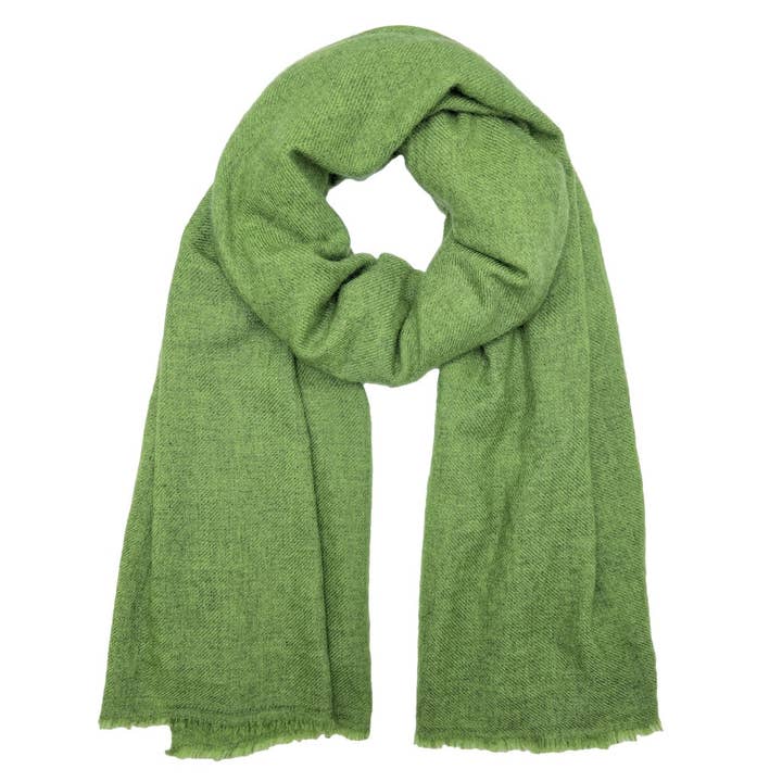 Emerald Handloom Cashmere Scarf for wholesale by SLATE + SALT
