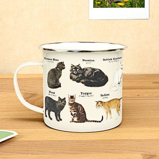 Gift Republic - Wholesale Coffee Mug - Cats - Enamel Mug