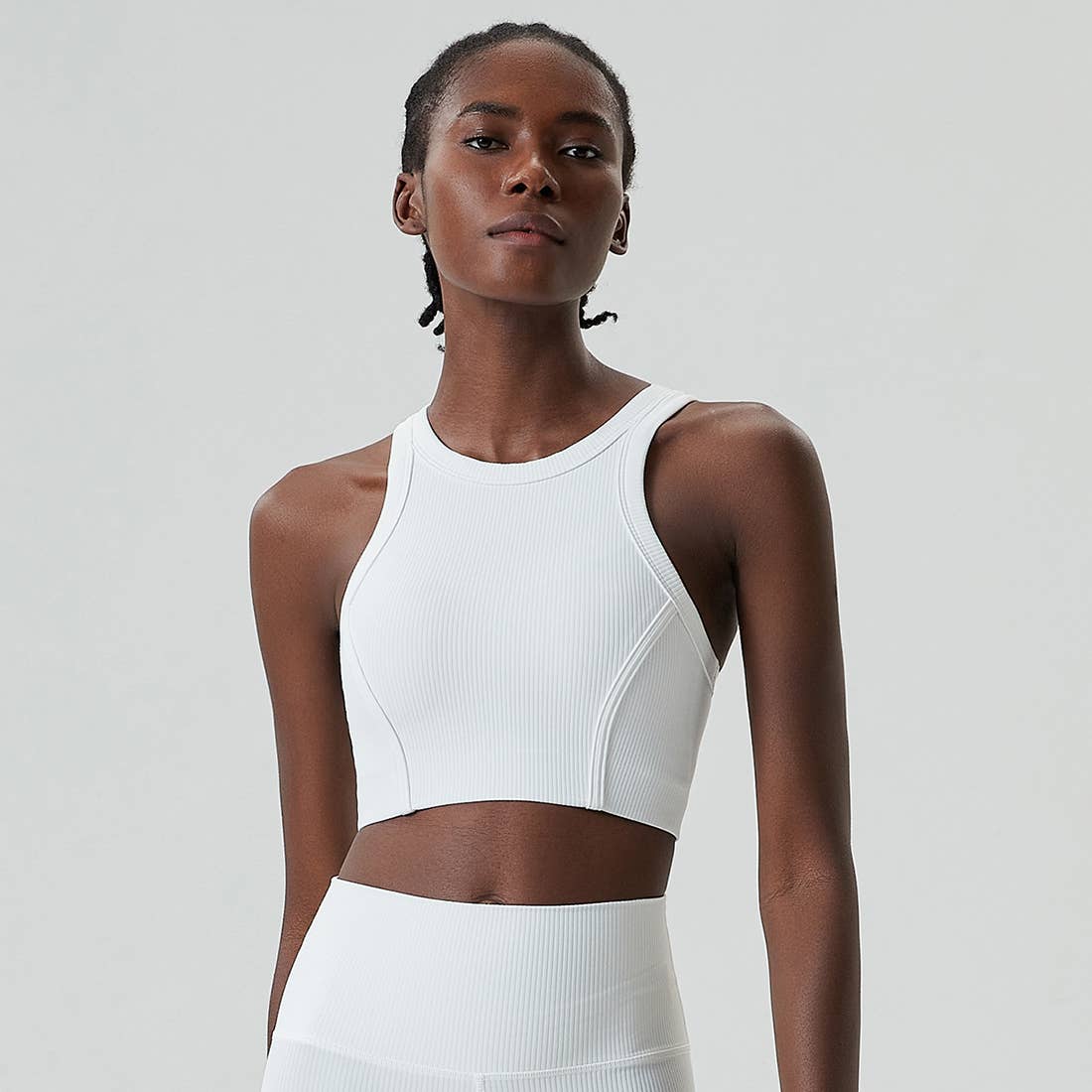 Sodalemon - Wholesale Sports Bra - Women's - Women Yoga Solid Threaded High Support Fitness Sports Bra12