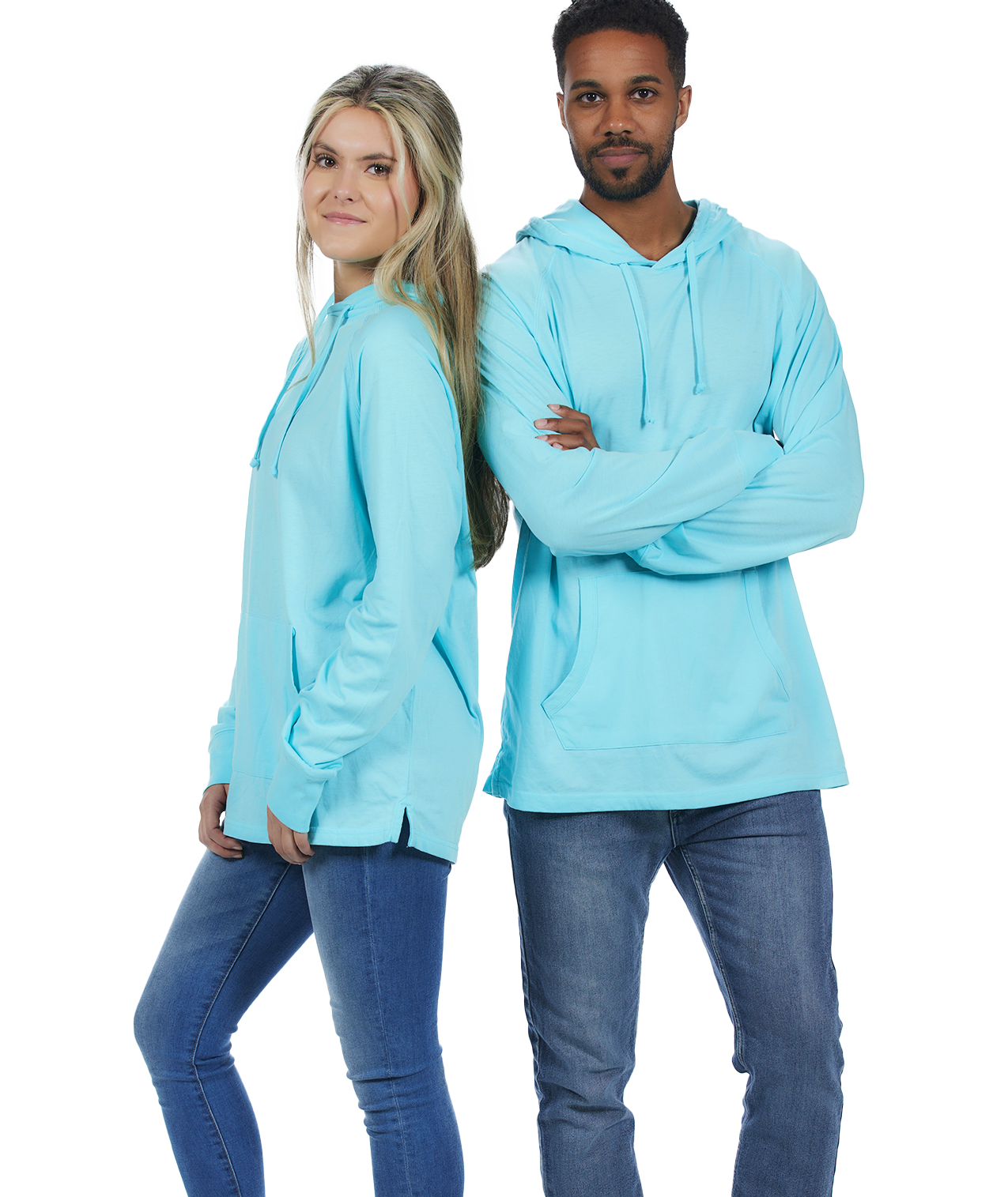 U.S. Apparel - Vente Sweat à capuche – femme - Chandail à capuchon unisexe en jersey - Light Garment Burnout Raglan37