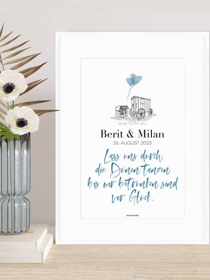 BRÖLLOP - BADVAGN (REGISTERKONTOR) NORDERNEY för wholesale av HEIMARTLIEBE®