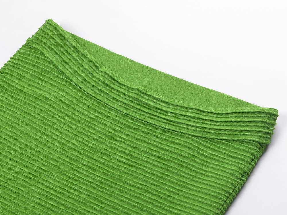 Productseeker - Vente Robe – femme - Robe plissée d'été verte style western chic à épaules dénudées8