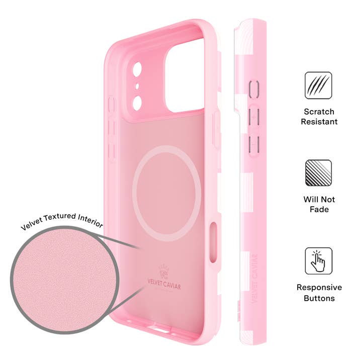 VELVET CAVIAR - Wholesale Phone Case - Women's - iPhone 17 Pro Max MagSafe Case - Pink Vibe Checker2