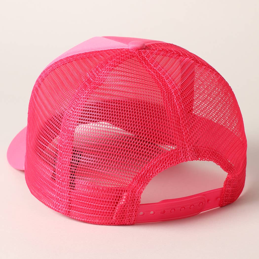 Fashion City - Wholesale Trucker Hat - Women's - Day Drinkin Texts Embroidery Mesh Back Trucker Hat16