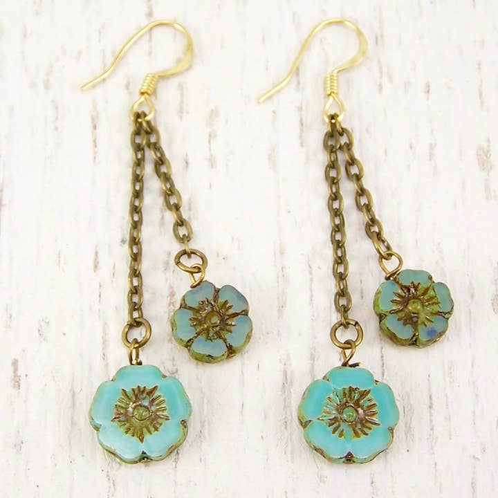 Jo Bird Jewelry - Wholesale Dangle Earrings - Hibiscus Earrings