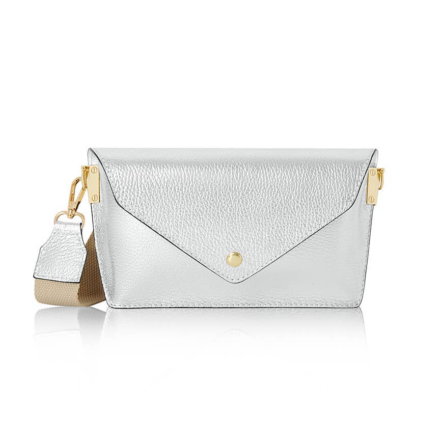 MONTTE DI JINNE - Vente Sac à bandoulière – femme - Sac bandoulière en cuir italien élégant avec sangle en toile8