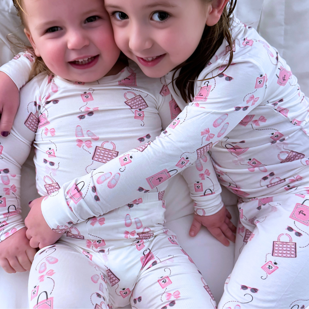 Basically Soho - Wholesale Sleepwear Set - Kids - Paris In Pink Two-Piece Set2