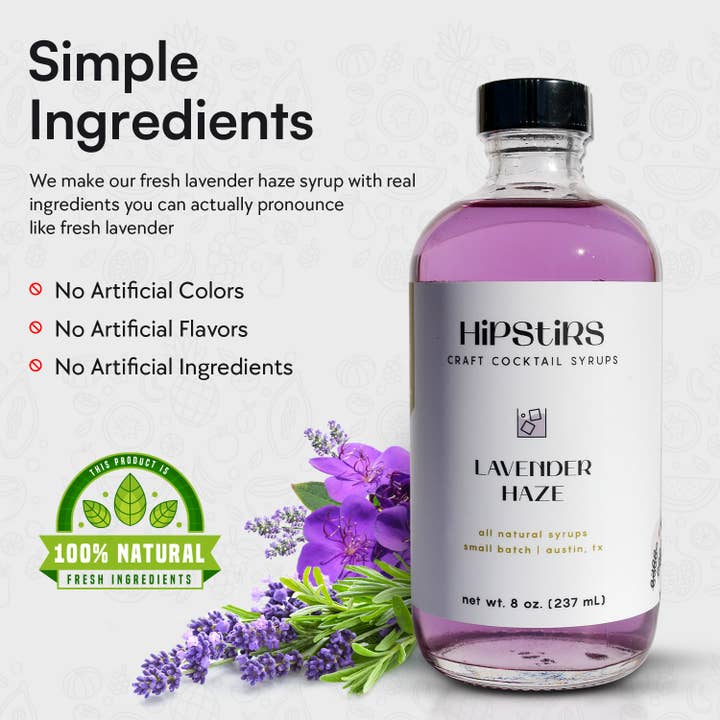 Liquid Alchemist Syrups - Wholesale Cocktail Mix/Syrup - Lavender Haze Cocktail Syrup (8 oz)4