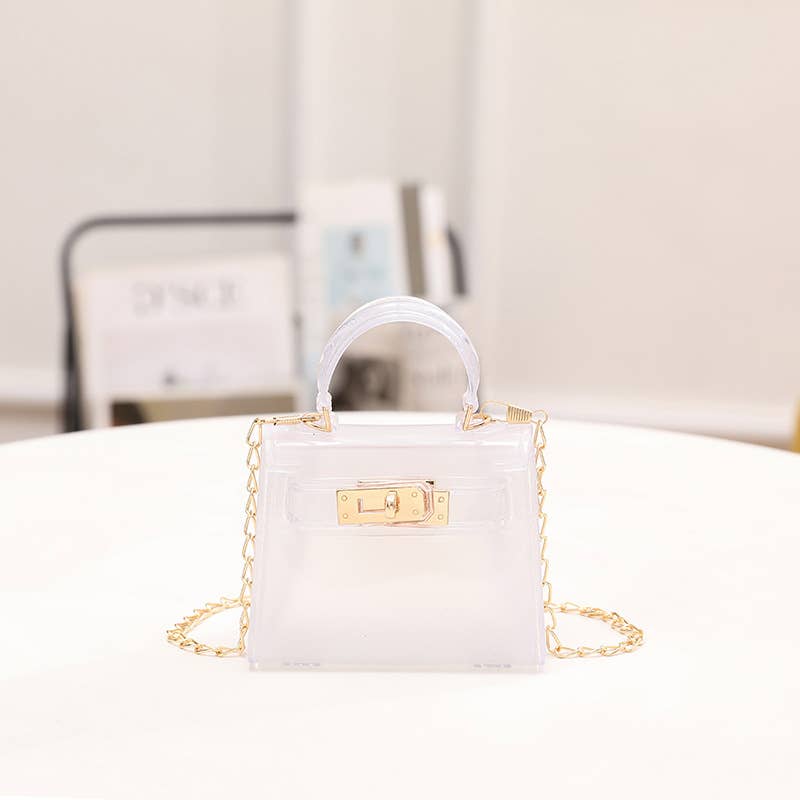 Little Trendy - Wholesale Top Handle Bag - Women's - Candy color small pvc bag Transparent jelly bag Kelly bag7