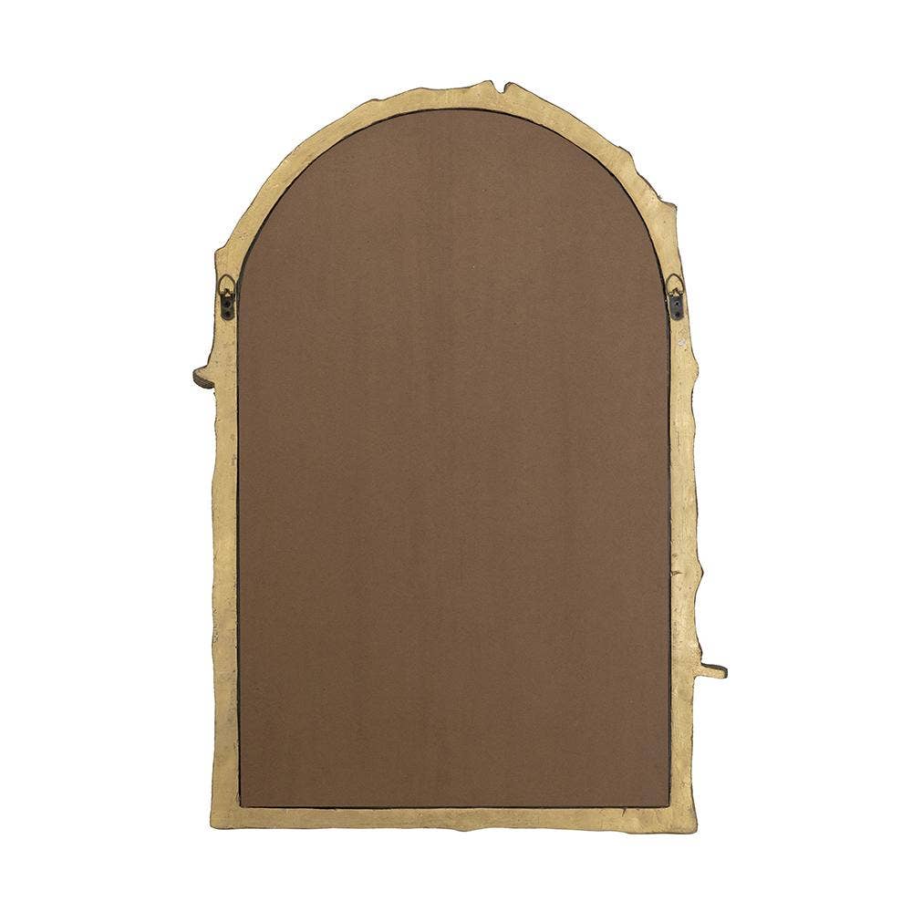 A&B Home Group Inc. - Wholesale Wall Mirror - 24x1.5x34" Arched Wall Mirror w/ Botanical & Bird - Gold2