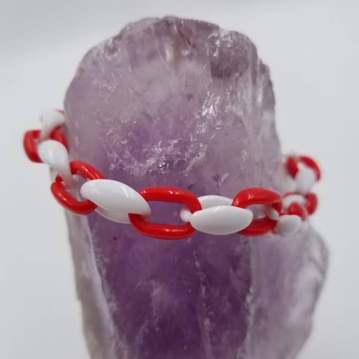 magnolia jewelry - Wholesale Link & Chain Bracelet - Christmas Acrylic Link Chain Bracelets1