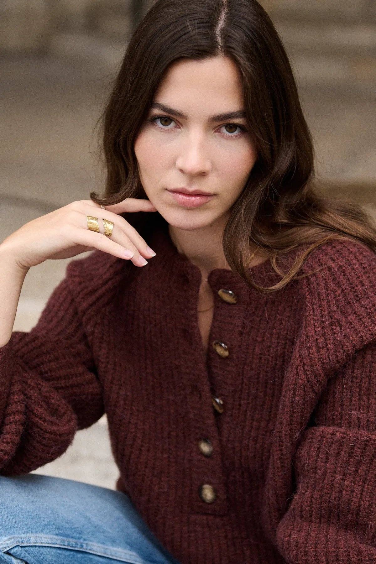 Nathael Paris - Wholesale Knit Sweater - Women's - Loose alpaca and wool sweater