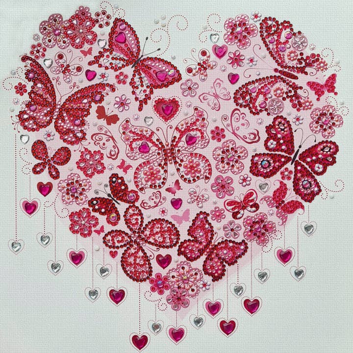 URSUS® / Buntpapierfabrik Ludwig Bähr GmbH & Co. KG – wholesale DIY craft kit – Diamond Painting “Diamond Mandala” Set 10 (Heart)