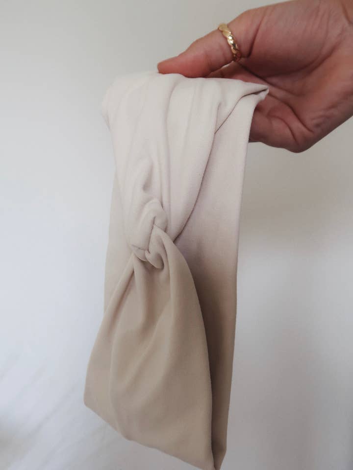Soft and Stretchy Twist Headband - Tan for wholesale by Lilly Rose Handmades