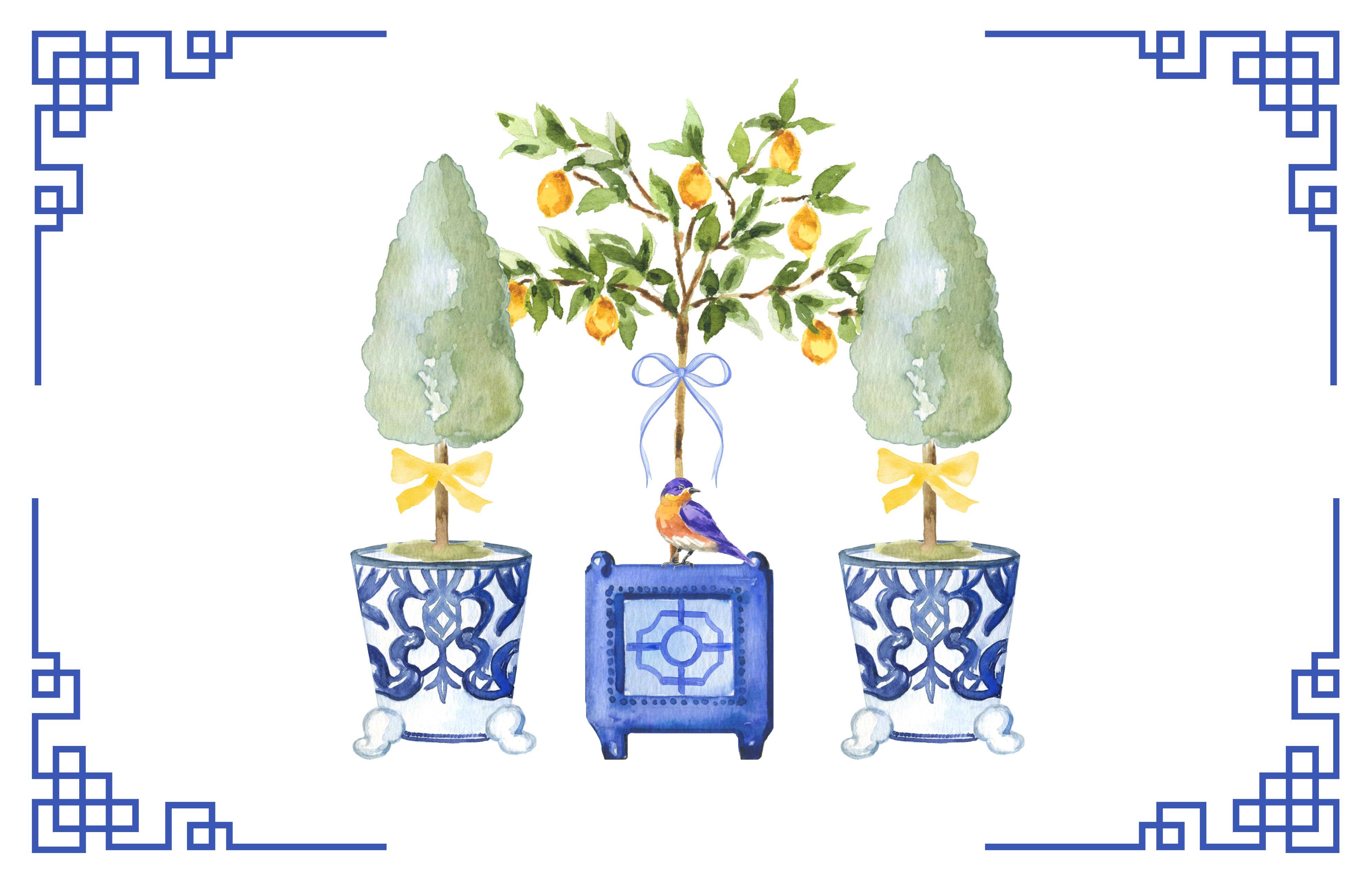 TAYLOR GRAY - Wholesale Decorative Tray - 11x17 CHINOISERIE insert set of 102