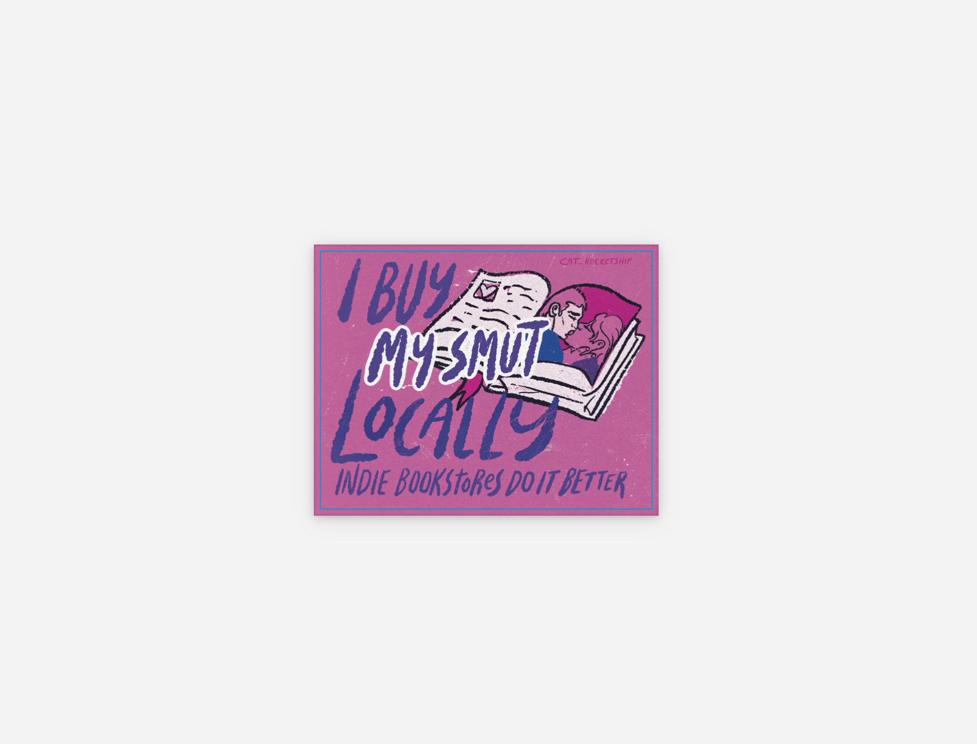 Cat Rocketship - Wholesale Sticker - Funny Romance Book Sticker – I Buy My Smut Locally2