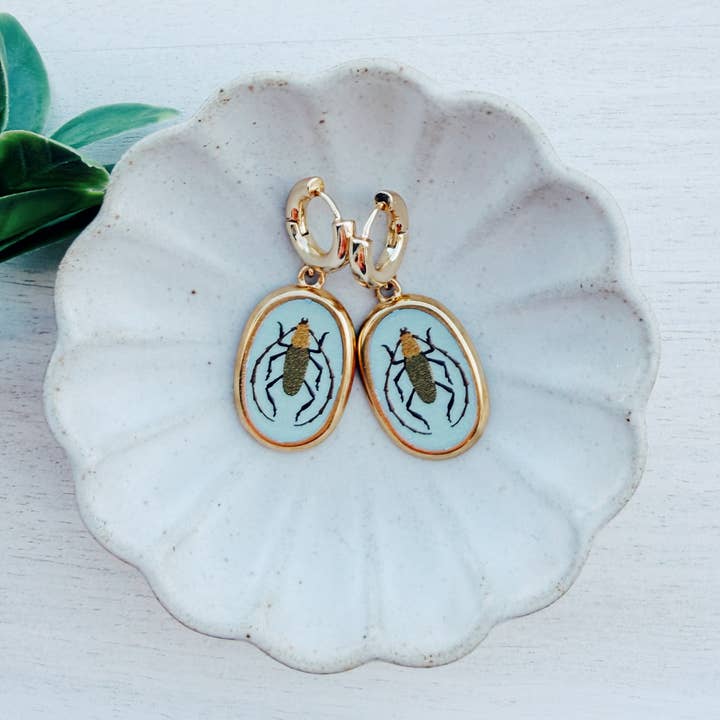 Girls Day Out by Amy Houston - Wholesale Hoop Earrings - Nature Trail insect heirloom hoops // one touch latch hoop2