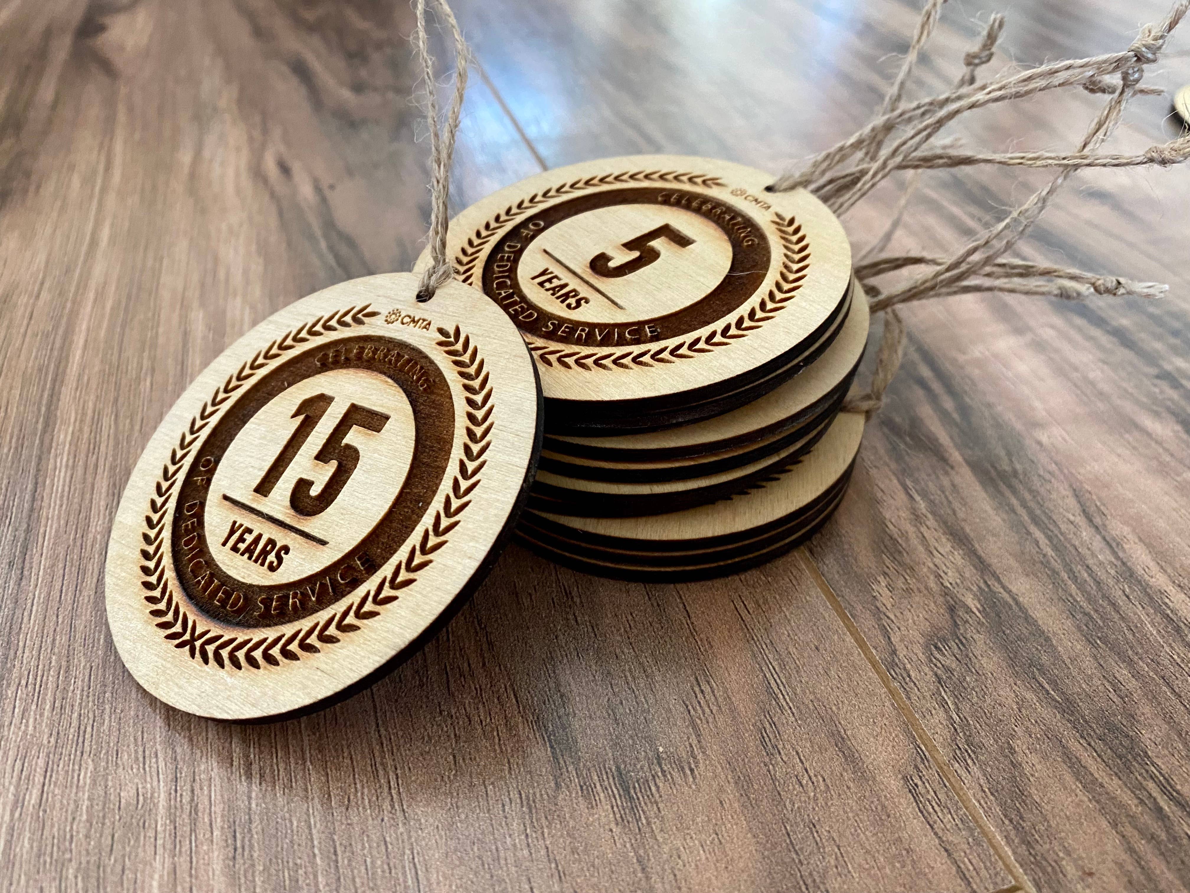 Munsell Made - Wholesale Ornament - Custom Logo Engraved Wood Ornaments1