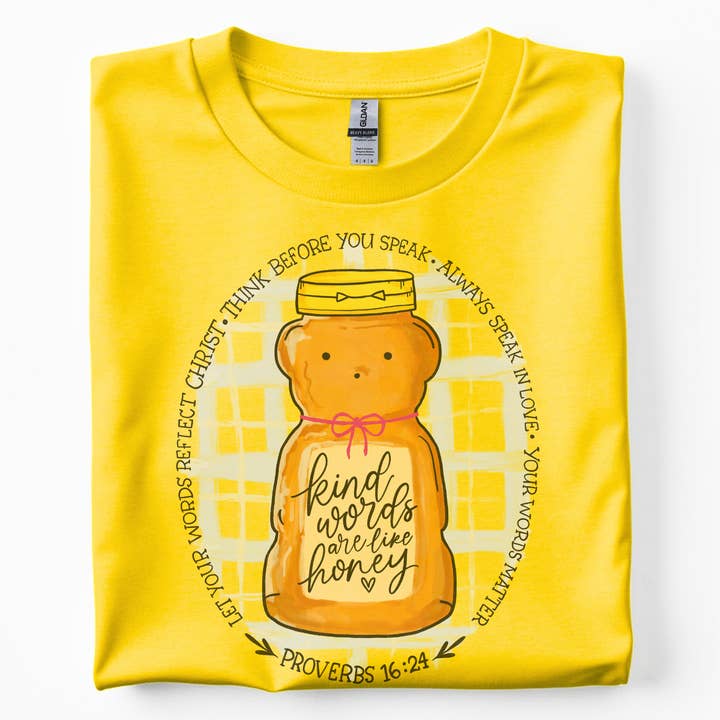 Kind words are like honey t-shirt for wholesale by StricklandDesignCo