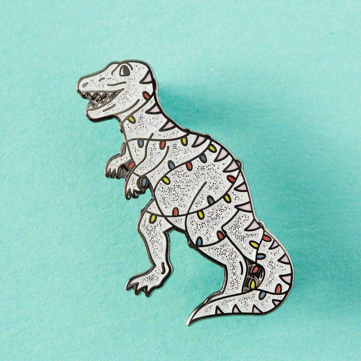 Punky Pins - Wholesale Lapel Pin/Button - Christmas Dinosaur Enamel Pin